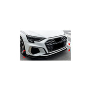 Audi A3 S3 8Y Pre-facelift Front Splitter (1pc vacuum mold hollow back) | 2020-2024 — fitted view